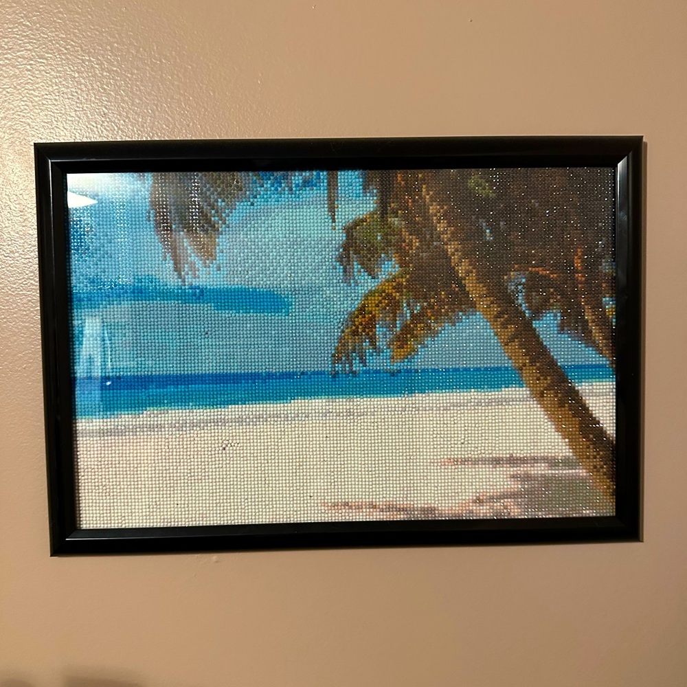 Beach scene diamond painting